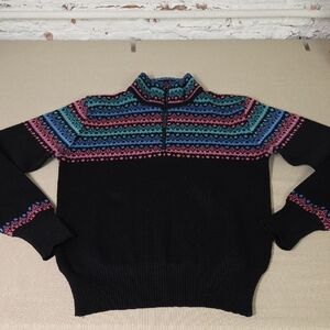 Meister Wool 80s  Multicolor Patterned Sweater Size Small/Med